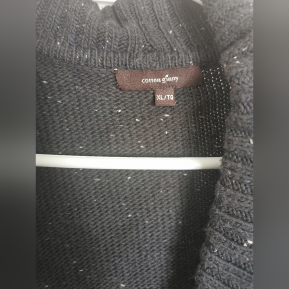 Cotton Ginny charcoal cardigan - Picture 2 of 3